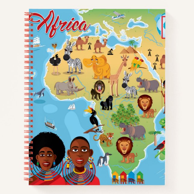 Cuaderno Mapa de Personalizados de África (Anverso)