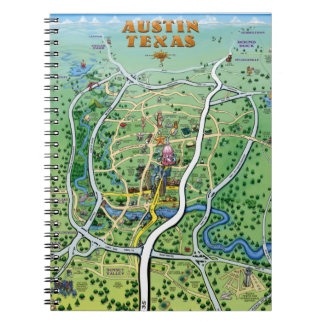 Cuaderno Mapa de Personalizados de Austin Texas