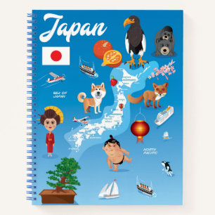 Cuaderno Mapa de Personalizados infantiles de Japón