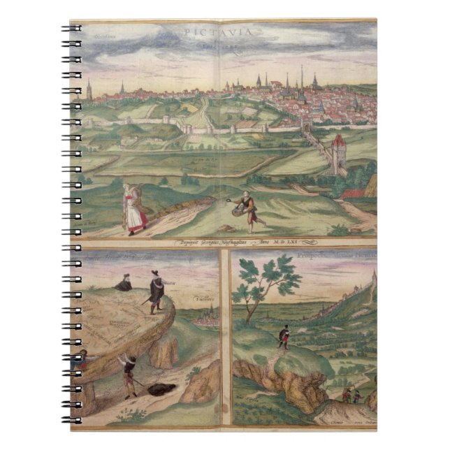 Cuaderno Mapa de Poitiers, de "Civitates Orbis Terrarum" b (Frente)