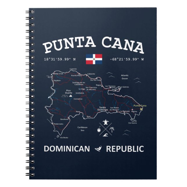 Cuaderno Mapa de Punta Cana (Frente)