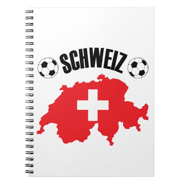 Cuaderno Mapa de Schweiz Fussball Suiza (Frente)
