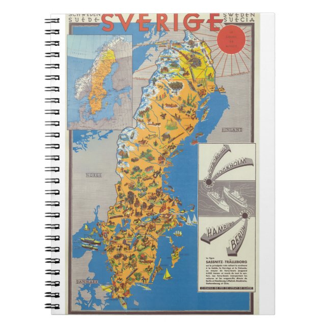 Cuaderno Mapa de Suecia (Frente)