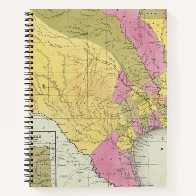 Cuaderno Mapa De Texas (Anverso)