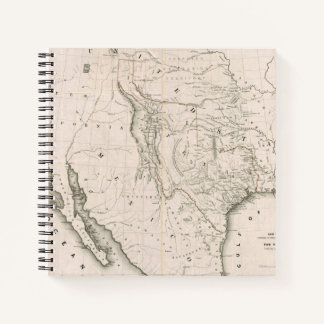 Cuaderno Mapa De Texas Y Los Países Adyacentes