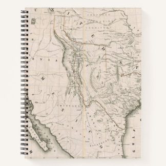 Cuaderno Mapa De Texas Y Los Países Adyacentes
