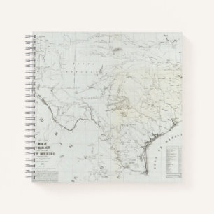 Cuaderno Mapa de Texas y parte de Nuevo México