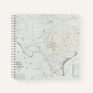 Cuaderno Mapa de Texas y parte de Nuevo México