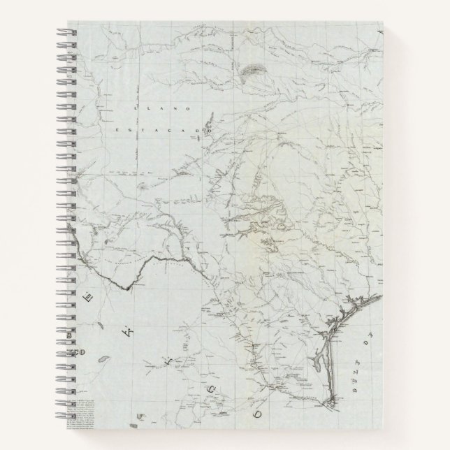 Cuaderno Mapa de Texas y parte de Nuevo México (Anverso)