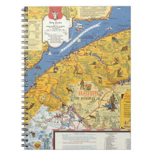 Cuaderno Mapa de Vacanes, Quebec, Gaspesie (Canadá)