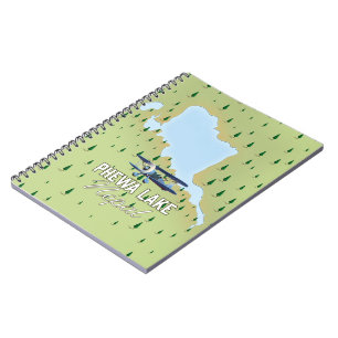 Cuaderno Mapa de viaje al lago Phewa Nepal