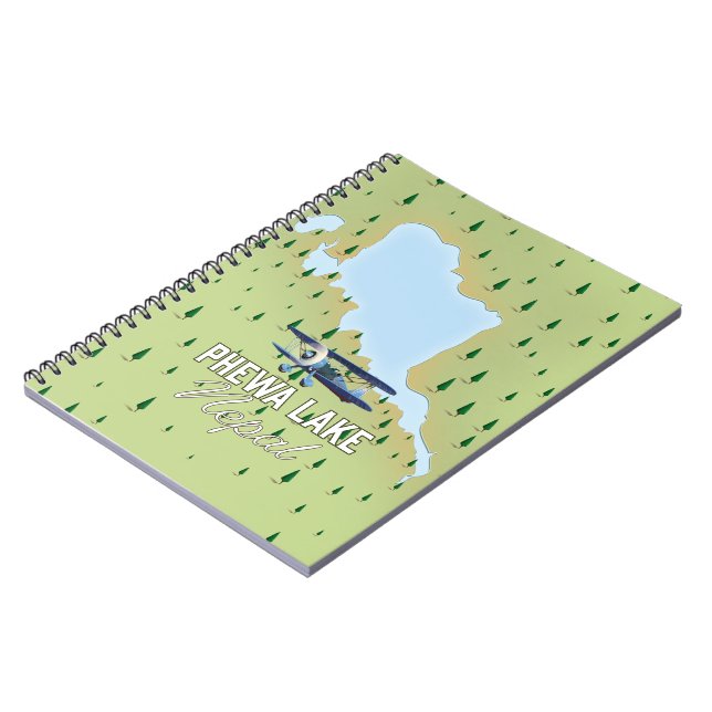 Cuaderno Mapa de viaje al lago Phewa Nepal (Lado Izquierdo)