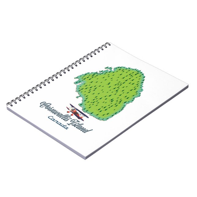 Cuaderno Mapa de viaje de la isla Cornwallis, Canadá (Lado Izquierdo)