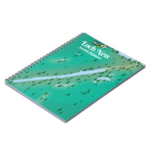 Cuaderno Mapa de viaje de Loch Ness Highlands escoceses