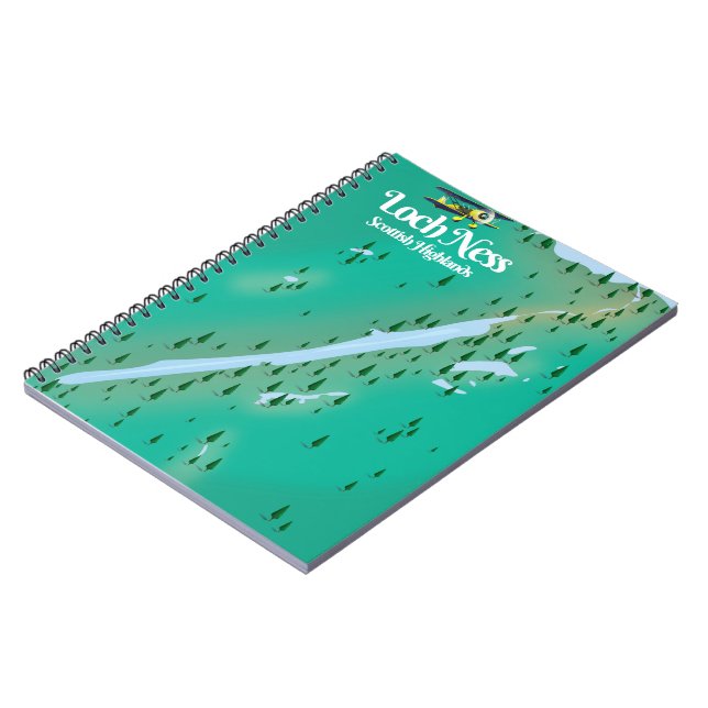 Cuaderno Mapa de viaje de Loch Ness Highlands escoceses (Lado Izquierdo)