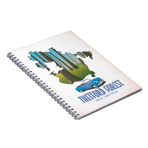 Cuaderno mapa de viajes de ashdown forest sussex map
