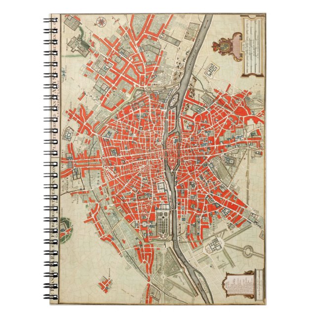 Cuaderno Mapa de viajes de la Vieja París. Ciudad antigua / (Frente)