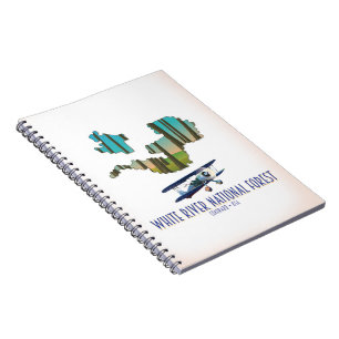 Cuaderno Mapa del Bosque Nacional White River Colorado EE.