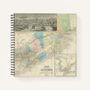 Cuaderno Mapa Del Estado De California