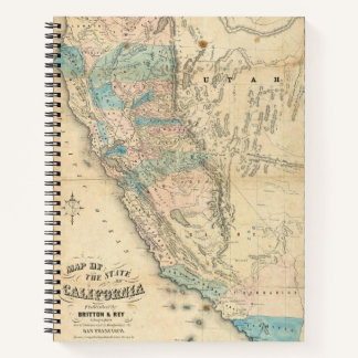 Cuaderno Mapa del estado de California