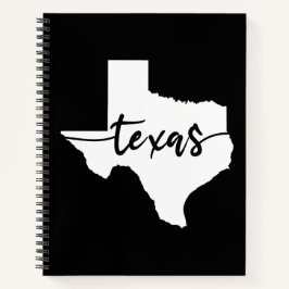 Cuaderno Mapa del estado de Texas USA