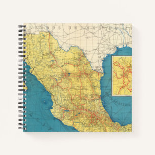 Cuaderno Mapa del Ferrocarril Nacional de México