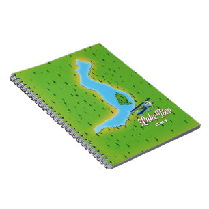 Cuaderno Mapa del lago Iseo Italia