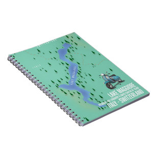 Cuaderno Mapa del lago Maggiore Italia - Suiza