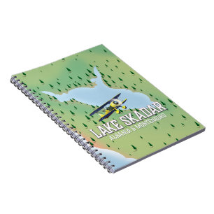 Cuaderno Mapa del lago Skadar Albania y Montenegro