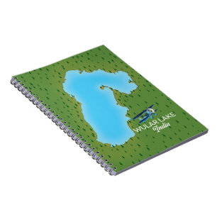 Cuaderno Mapa del lago Wular India