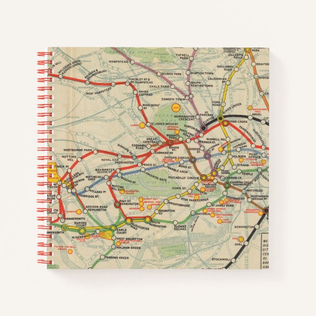 Cuaderno Mapa del metro de Londres (Anverso)