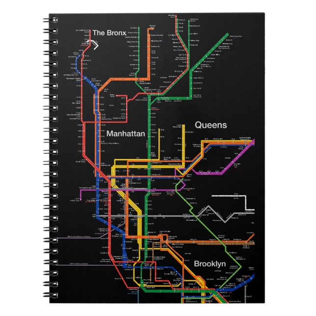 Cuaderno Mapa del metro de NY-City (Frente)