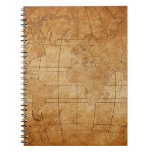Cuaderno mapa del mundo