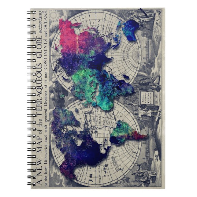 Cuaderno mapa del mundo 15 (Frente)