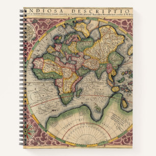 Cuaderno Mapa del mundo de la época 1609