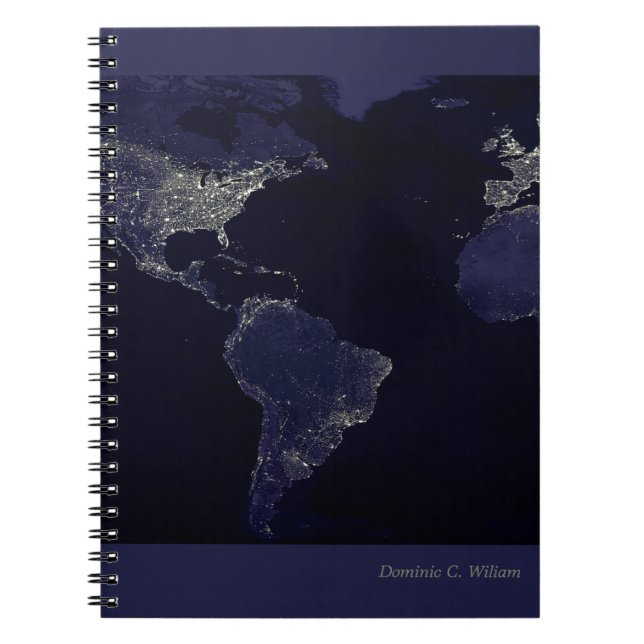 Cuaderno Mapa del mundo masculino - Titular de pasaporte co (Frente)