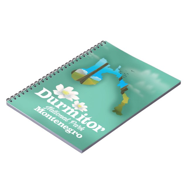 Cuaderno mapa del parque nacional Durmitor, Montenegro (Lado Izquierdo)