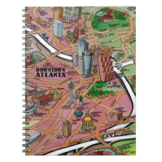 Cuaderno Mapa del Personalizado del centro de Atlanta Georg