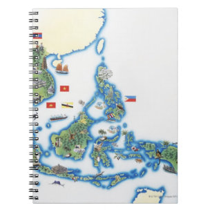 Cuaderno Mapa del sudeste de Asia
