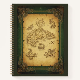 Cuaderno Mapa del Tesoro Antiguo & Criatura Marina Mítica