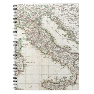 Cuaderno Mapa del vintage de Italia (1770)