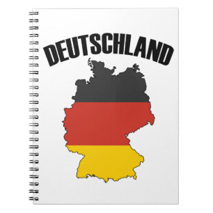 Cuaderno Mapa Deutschland - Bandera alemana - Viajes Aleman