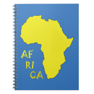 Cuaderno Mapa divertido de África amarillo