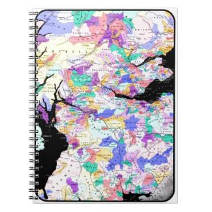 Cuaderno Mapa escocés Foto de Clans escoceses
