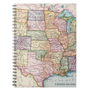 Cuaderno Mapa: Estados Unidos, 1905