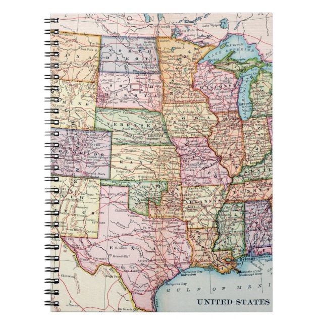 Cuaderno Mapa: Estados Unidos, 1905 (Frente)