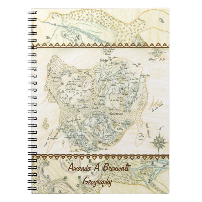 Cuaderno Mapa etiquetado de Trino (Frente)