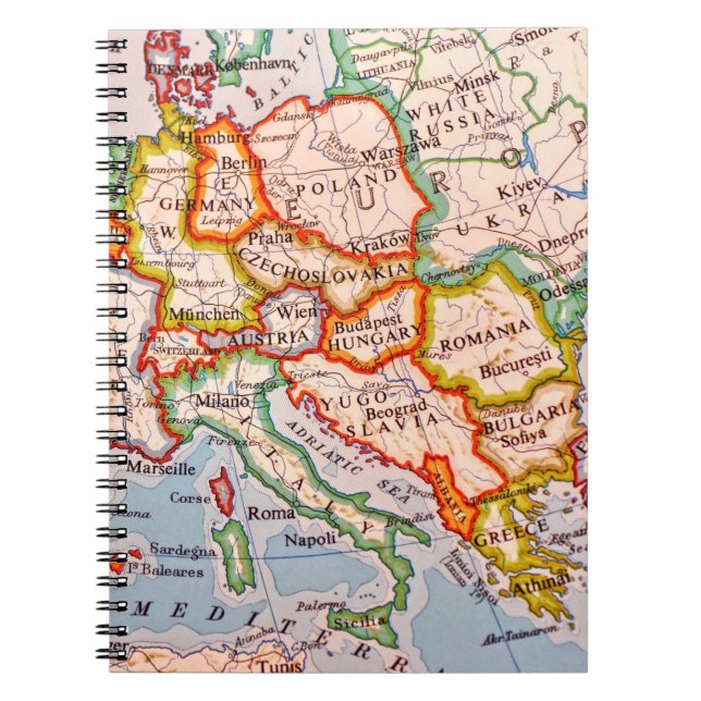Cuaderno Mapa europeo de estados (Frente)