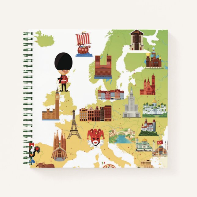 Cuaderno Mapa europeo de Personalizados (Anverso)