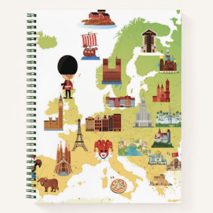 Cuaderno Mapa europeo de Personalizados
